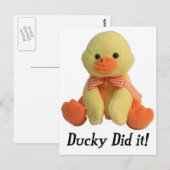 Carte Postale Ducky a fait le coup ! (Devant / Derrière)