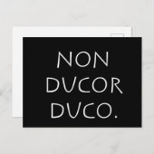 Carte Postale duco non ducor (Devant / Derrière)
