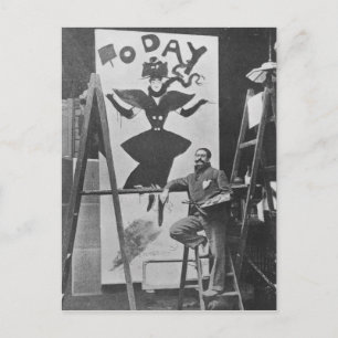 Carte Postale Dudley Hardy peint une affiche