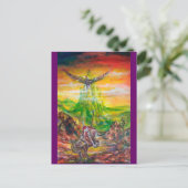 CARTE POSTALE DUEL MAGIQUE ENTRE BRADAMANT ET NEGROMANCER (Debout devant)