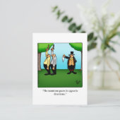 Carte postale "Dueling Humour" amusante (Debout devant)