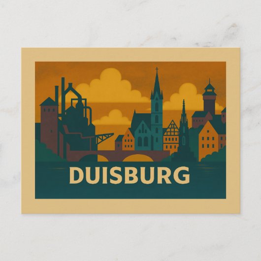 Carte Postale Duisbourg Allemagne Art de ville (Devant)