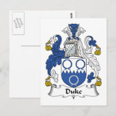 Carte Postale Duke Family Crest (Devant / Derrière)