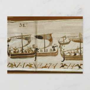 Carte Postale Duke William et sa flotte traversent Pevensey