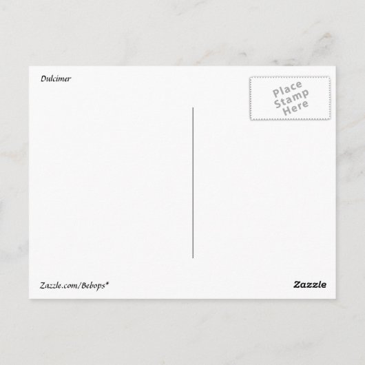 Carte postale Dulcimer (Dos)