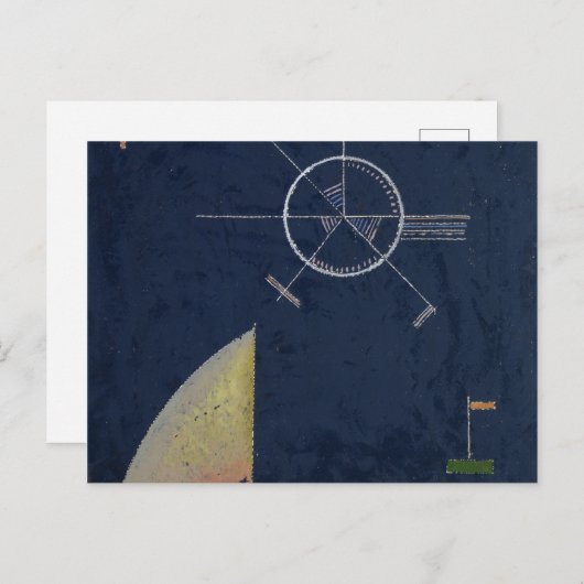 Carte Postale Dull Grey, 1930 par Wassily Kandinsky (Devant / Derrière)