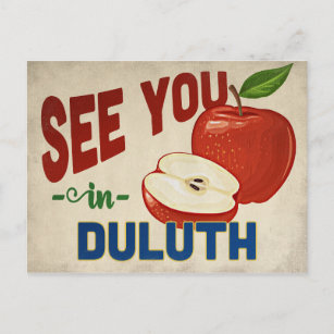 Carte Postale Duluth Minnesota Apple - Vintage Travel