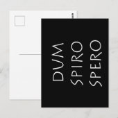 Carte Postale Dum spiro spero (Devant / Derrière)