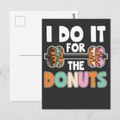 Carte Postale Dumbbell Poids Donut Dessert Gym Workout (Devant / Derrière)