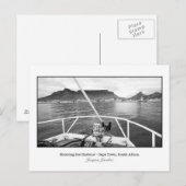 Carte postale d'un bateau entrant dans la baie de (Devant / Derrière)