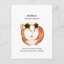 Carte postale d'un cobaye du dictionnaire amusant