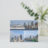 Carte postale d'un collage de la Skyline de Seattl (Debout devant)