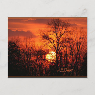 Carte postale d'un coucher de soleil WV