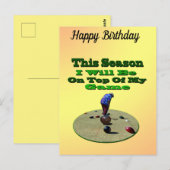 Carte postale d'un joueur de boules de pelouse drô (Devant / Derrière)