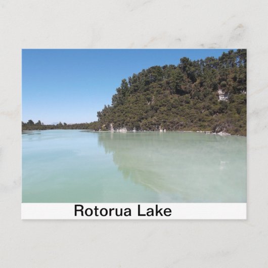 Carte postale d'un magnifique lac à Rotorua (Devant)