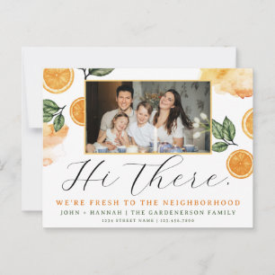 Carte postale d'un nouveau voisin aquarelle Citrus