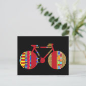 carte postale d'un vélo coloré (Debout devant)