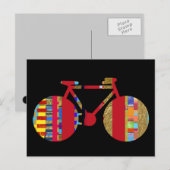 carte postale d'un vélo coloré (Devant / Derrière)