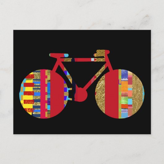 carte postale d'un vélo coloré (Devant)