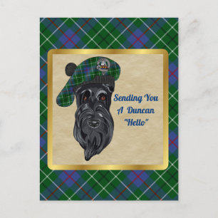 Carte postale Duncan Clan Badge & Tartan