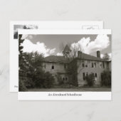 Carte postale d'une ancienne école abandonnée (Devant / Derrière)