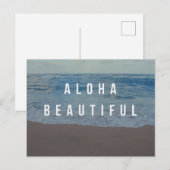 Carte postale d'une belle journée de plage Aloha (Devant / Derrière)