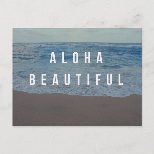 Carte postale d'une belle journée de plage Aloha (Devant)