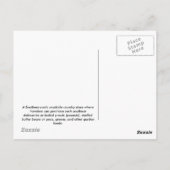 Carte postale d'une épicerie de bord de route du S (Dos)