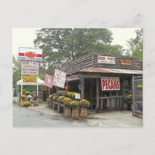 Carte postale d'une épicerie de bord de route du S (Devant)