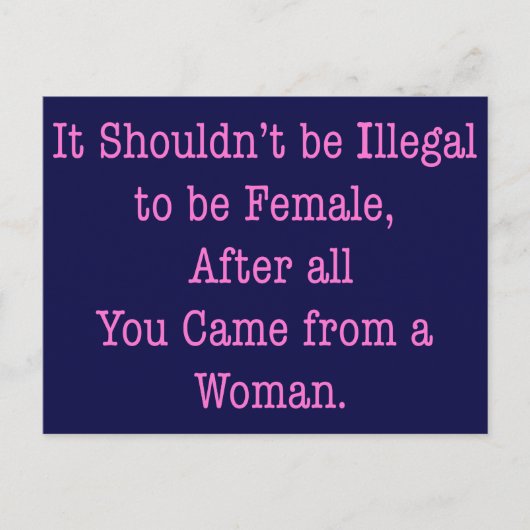 Carte Postale D'une femme (Devant)