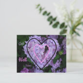 Carte postale d'une Hydrangea Violette en forme de (Debout devant)