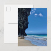 Carte postale d'une journée à la plage de Hanakapi (Devant / Derrière)
