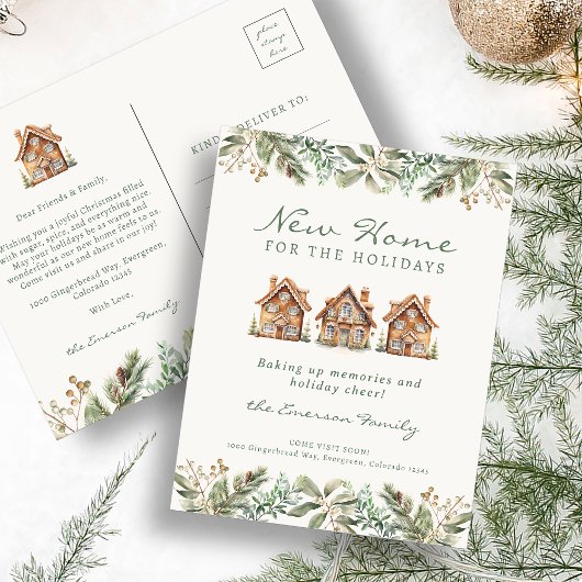 Carte postale d'une nouvelle maison pour les vacan