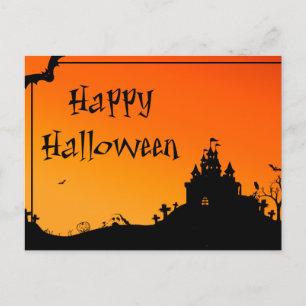 Carte postale d'une nuit effrayante d'Halloween av