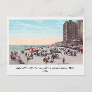 Carte postale d'une scène à Atlantic City NJ dans