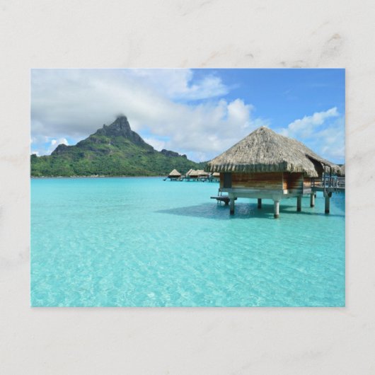 Carte postale d'une station balnéaire de Bora Bora (Devant)