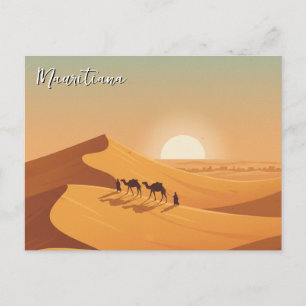 Carte Postale Dunes de chameaux du désert mauritanien