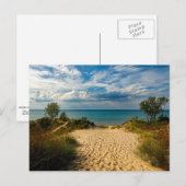 Carte Postale Dunes de l'Indiana, lac Michigan (Devant / Derrière)