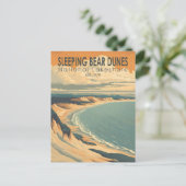 Carte Postale Dunes de l'ours couchage National Lakeshore Art de (Debout devant)