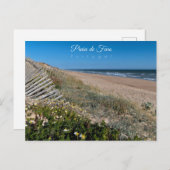Carte Postale Dunes de plage de Faro - Portugal (Devant / Derrière)
