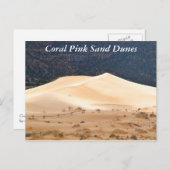 Carte Postale Dunes de sable rose corail (Devant / Derrière)