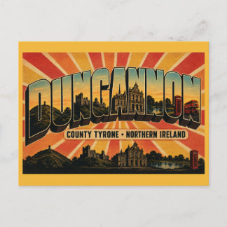 Carte Postale Dungannon Irlande du Nord Ville Collinaire Art Vin