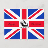 Carte postale d'Union Jack de Noël heureux (Devant)