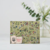 Carte Postale Dunlop Map of Shakespeare Country, Angleterre (Debout devant)