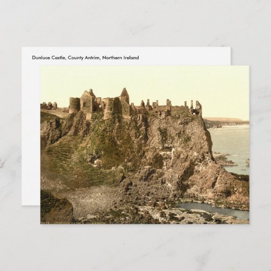 Carte Postale Dunluce Castle, County Antrim (Devant / Derrière)