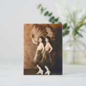 Carte Postale Duo Danseuse Vaudeville Glamour Plumes Vintages (Debout devant)