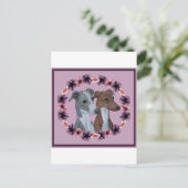 CARTE POSTALE DUO ITALIEN GREYHOUND (Debout devant)