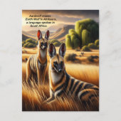 Carte Postale Duo Majestic Aardwolf dans Meadow (Devant)