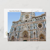 Carte Postale Duomo de Firenze - fascade de cathédrale (Devant / Derrière)