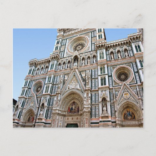 Carte Postale Duomo de Firenze - fascade de cathédrale (Devant)